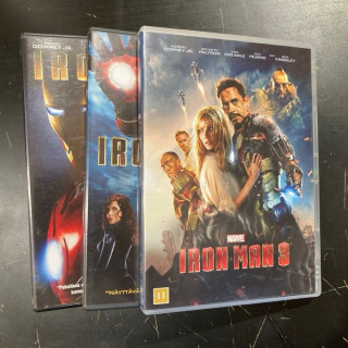 Iron Man 1-3 3DVD (VG/VG+) -toiminta/sci-fi-